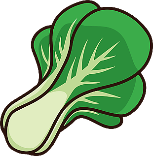 卡通手绘绿色蔬菜